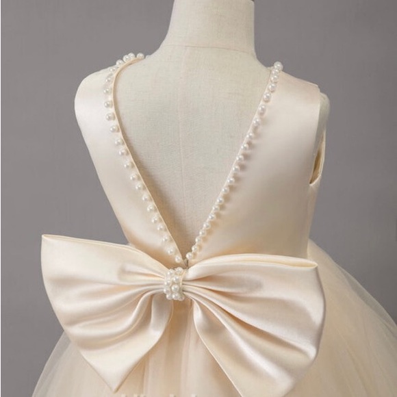 White Baby Party/ flower girl Dress - Picture 4 of 6